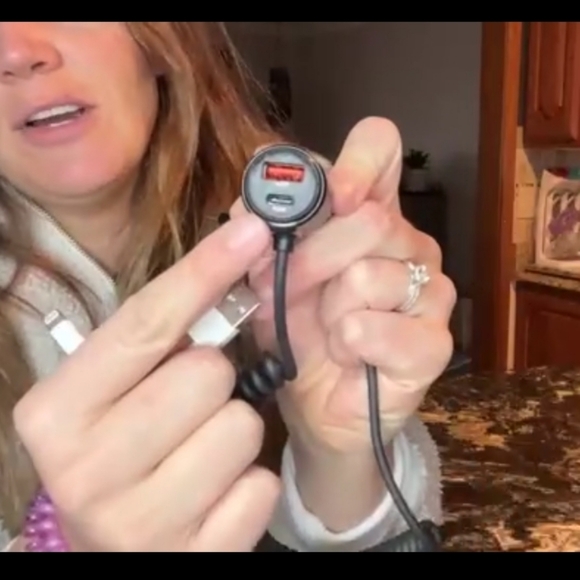 110W USB C Car Charger Fast Charging, with 5.7ft Type C Retractable Coiled Cable - Picture 10 of 14